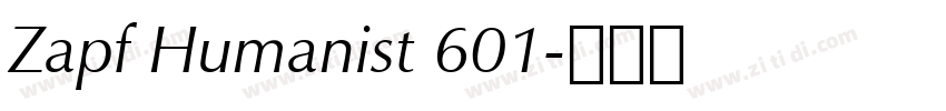Zapf Humanist 601字体转换